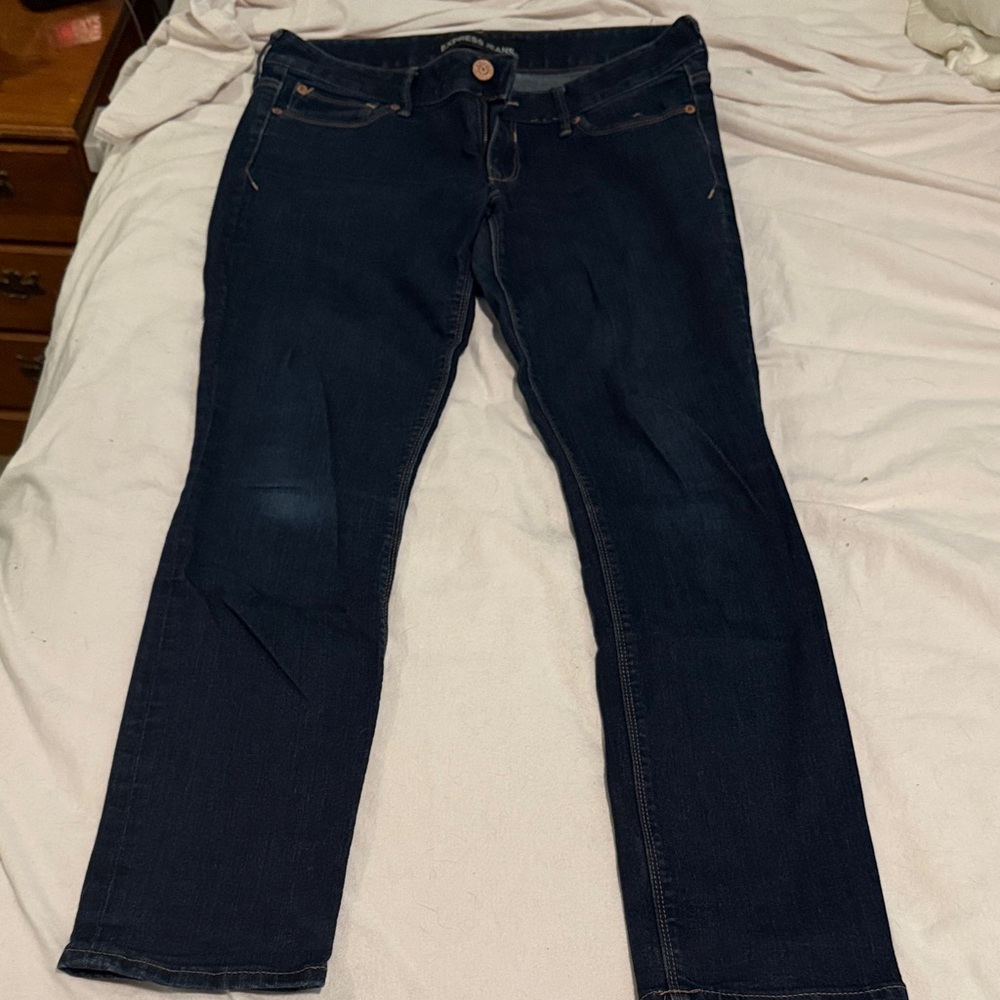 Express Jeans Women's Deep Indigo Skinny Leg Jeans